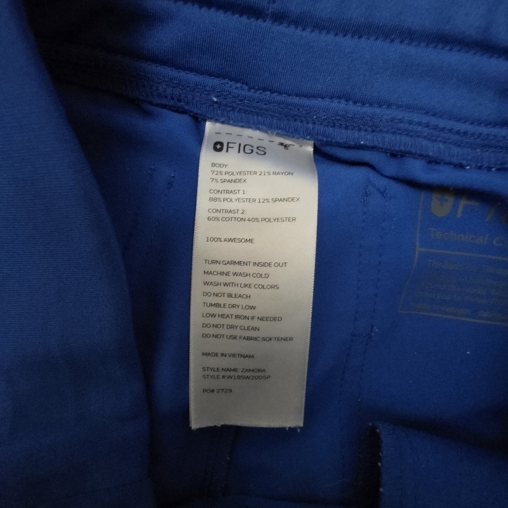 Figs Uman Relaxed Royal Blue Jogger Scrub Pants Womens XS/P - Picture 7 of 11